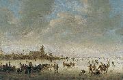 Jan van Goyen Winter Landscape With Figures On Ice oil painting